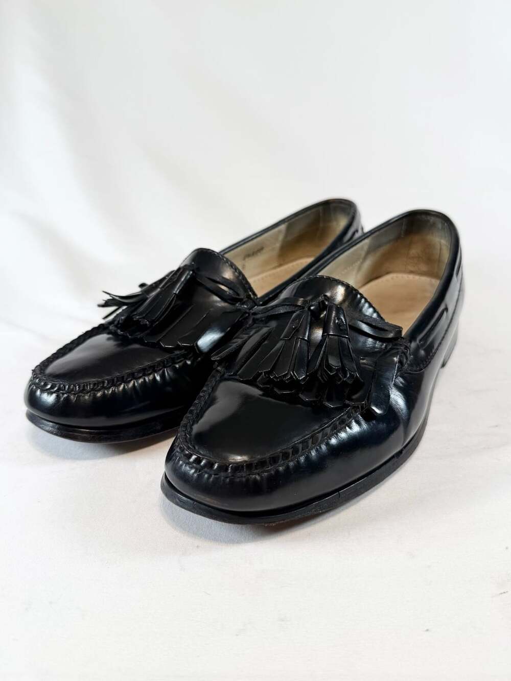 Cole Haan Tassel Loafers Size 8.5 D Black Leather Shoes Ivy League Elevated Basi